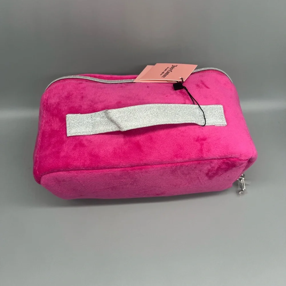 Juicy couture pink velour cosmetics bag